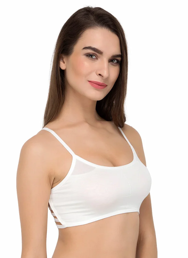 Laceandme Laceandme White Solid Non-Wired Lightly Padded T-shirt Bra 4334